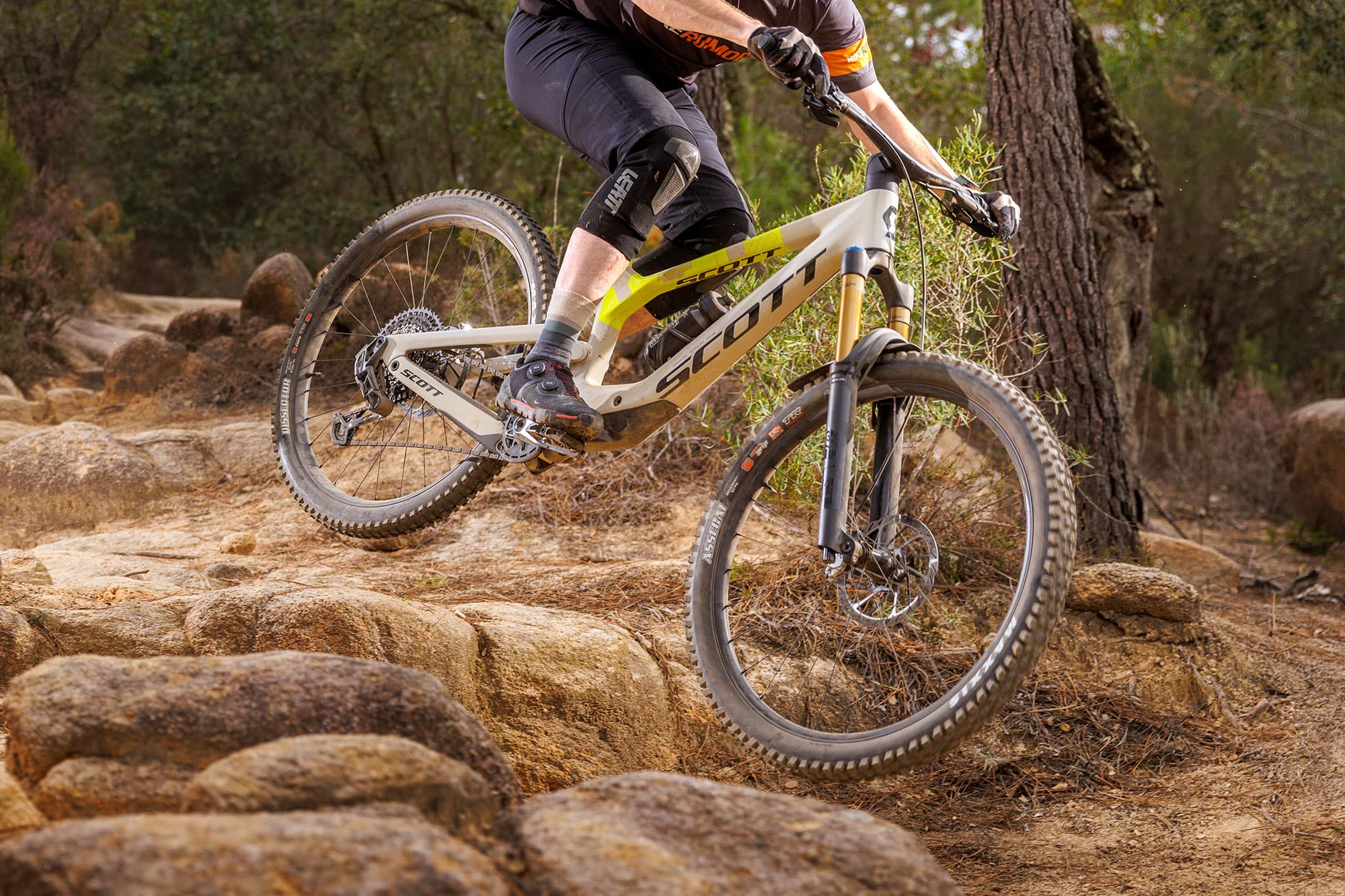 Mountain bike on a rocky trail