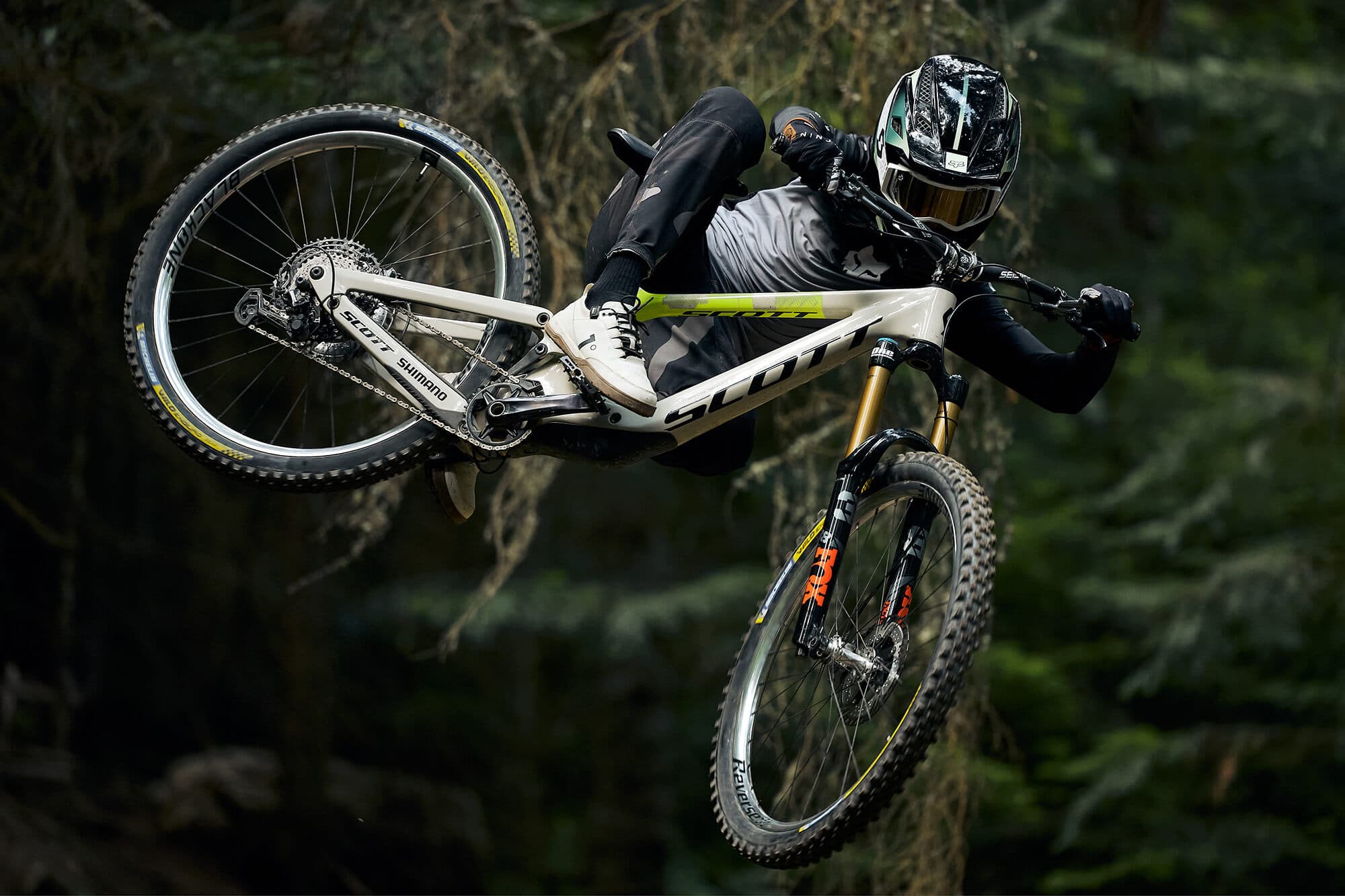 Mountain bikers on a Himalayan viewpoint