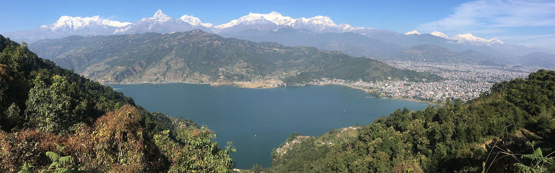 Around the Fewa Lake mountain biking in Pokhara