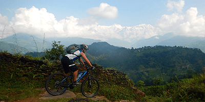 Kristi village mountain biking in Pokhara