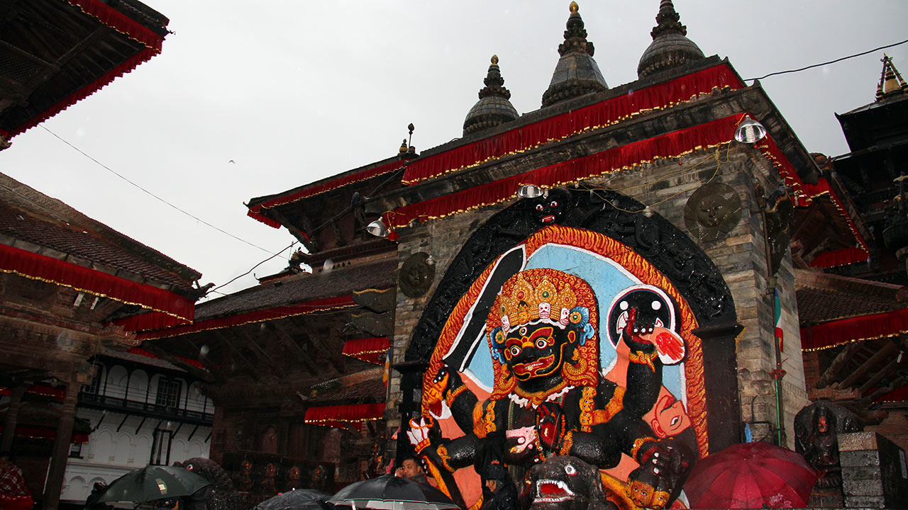 Kaal Bhairav Temple Hanuman Dhoka Durbar Square Kathmandu, Nepal.
