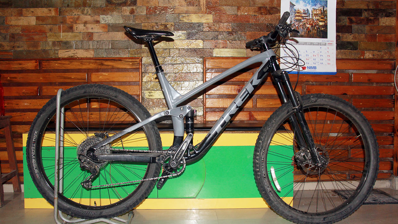 Trek Fuel Ex-5 mountain bike in Pokhara at Pokhara Mountain Bike Adventure.