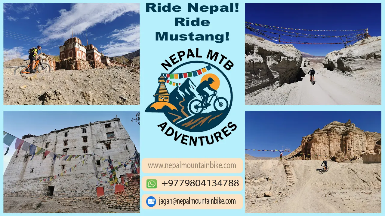 Upper Mustang mountain biking tour in the Himalayas of Nepal.
